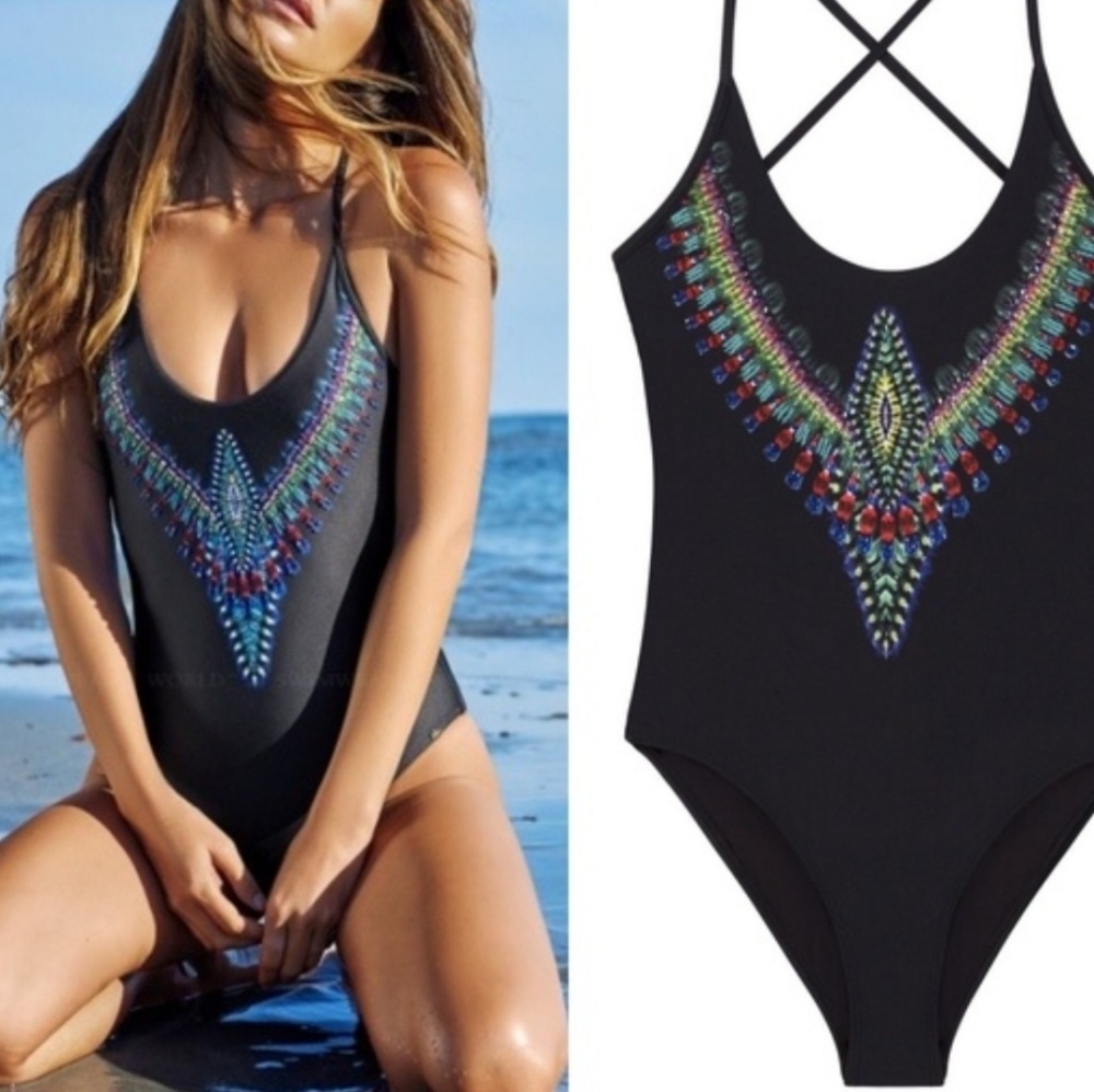 PilyQ one piece farrah printed swimsuit
